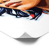 Inheemse Amerikaanse Indiaanse Dame Poster (Hoek)