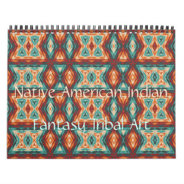 Inheemse Amerikaanse Indiaanse Stam Patroon Kunst Kalender
