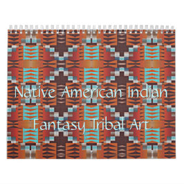 Inheemse Amerikaanse Indiaanse Stam Patroon Kunst Kalender