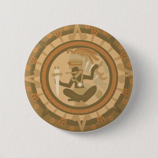 inheemse Amerikaanse indiaanse vormgeving Ronde Button 5,7 Cm (Voorkant)