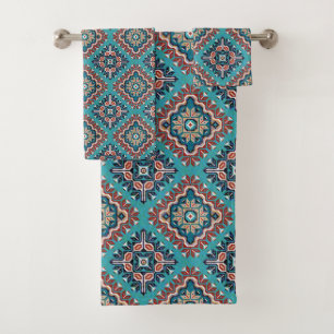 Inheemse Amerikaanse indianen Navajo Mosaic Patter Bad Handdoek