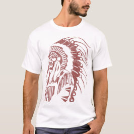 Inheemse Amerikaanse Indische opperbevelhebber (Da T-shirt