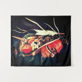 Inheemse Amerikaanse "Kaw Warrior" Wandkleed (Voorkant (horizontaal))