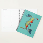 Inheemse Amerikaanse Kokopelli Met Twee Veren 1 Planner (Display)