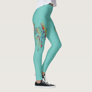 Inheemse Amerikaanse Kokopelli Walvis Dreamcatcher Leggings