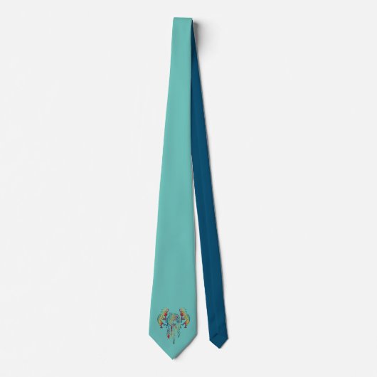 Inheemse Amerikaanse Kokopelli Walvis Dreamcatcher Stropdas (Voorkant)