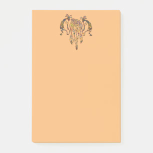 Inheemse Amerikaanse Kokopelli Walvis Droomvanger  Post-it® Notes