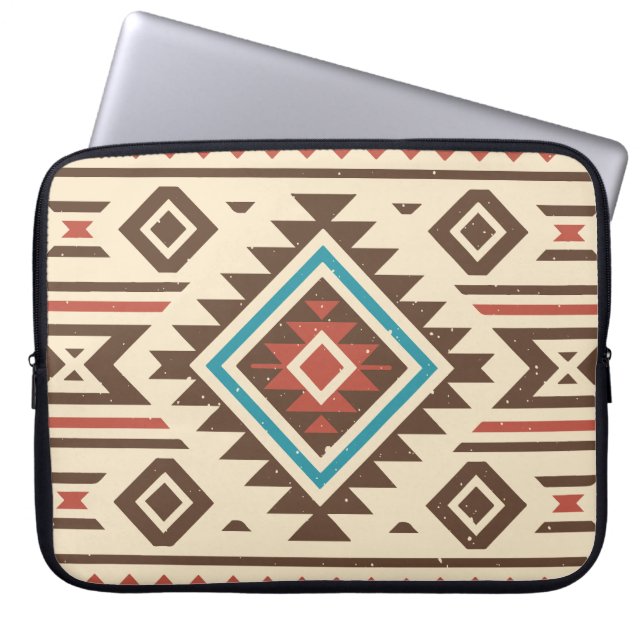Inheemse Amerikaanse Kunst Laptop Sleeve (Voorkant)