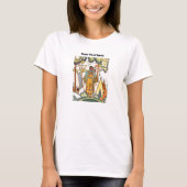 Inheemse Amerikaanse Lady Waterfall Tepee borduurw T-shirt (Voorkant)