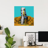 Inheemse Amerikaanse Lakota Sioux Poster (Thuiskantoor)