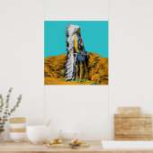 Inheemse Amerikaanse Lakota Sioux Poster (Keuken)