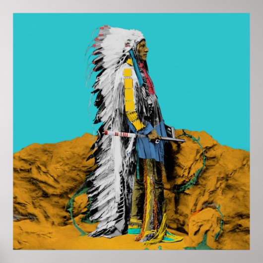 Inheemse Amerikaanse Lakota Sioux Poster (Voorkant)