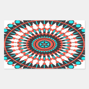 Inheemse Amerikaanse Mandala Rechthoekige Sticker