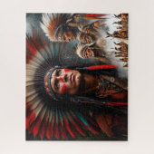 Inheemse Amerikaanse Mannen Legpuzzel (Verticaal)