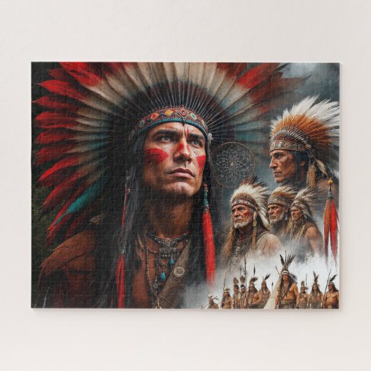 Inheemse Amerikaanse Mannen Legpuzzel (Horizontaal)