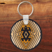 Inheemse Amerikaanse Mimbres Beer Sleutelhanger (Voorkant)