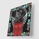 Inheemse Amerikaanse MMIW Niet Meer Gestolen Zuste Vierkante Klok (Hoek)