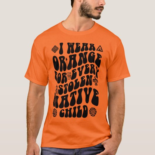 Inheemse Amerikaanse Oranje Dag Inheemse Indianen T-shirt (Voorkant)