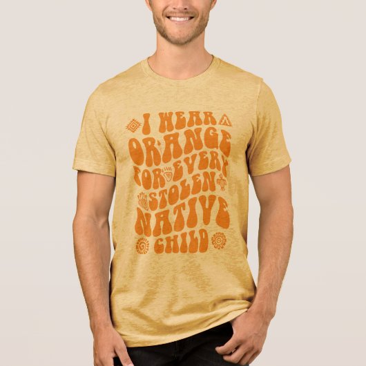 Inheemse Amerikaanse Oranje Dag Inheemse Indianen Tri-Blend Shirt (Voorkant)