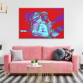 Inheemse Amerikaanse Pop Art Canvas Afdruk (Insitu (Woonkamer))