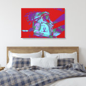 Inheemse Amerikaanse Pop Art Canvas Afdruk (Insitu (Slaapkamer))