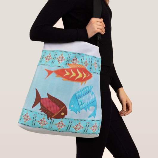 Inheemse Amerikaanse River Folk Crossbody Tas (Dichtbij)