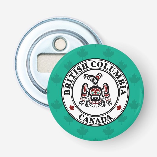 Inheemse Amerikaanse Rode Zwarte Kaigani Dondervog Button Flesopener (Voorkant)