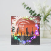 Inheemse Amerikaanse spookdans Kaart (Staand voorkant)