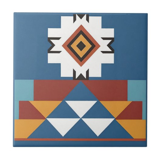 Inheemse Amerikaanse Stam geïnspireerd ontwerp Tegeltje (Voorkant)