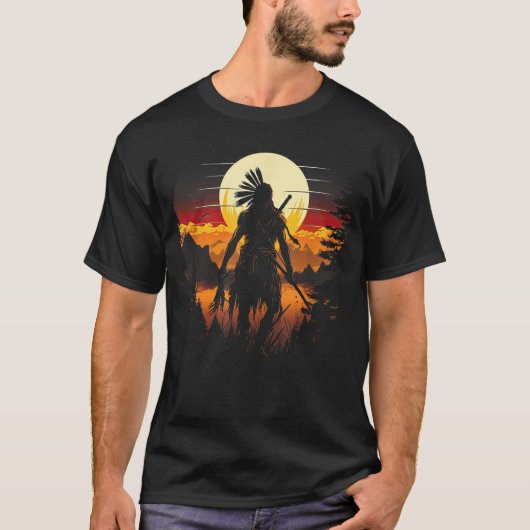 Inheemse Amerikaanse stammencultuur Heilige Sioux T-shirt (Voorkant)