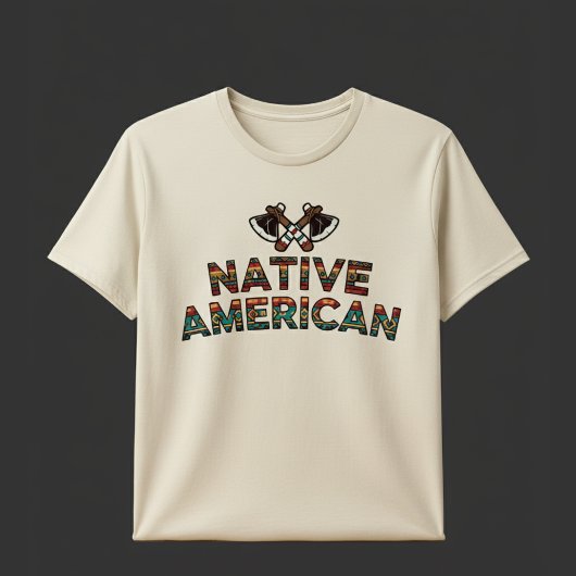 Inheemse Amerikaanse Tekstpatroon T-shirt