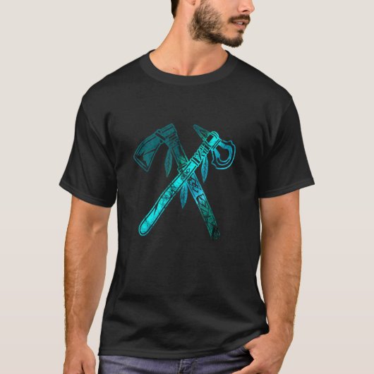 Inheemse Amerikaanse Tomahawk bijl Abstract I T-shirt (Voorkant)
