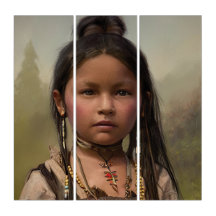Inheemse Amerikaanse Triptyse Wall Art