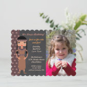 Inheemse Amerikaanse uitnodiging van de Indische B (Staand voorkant)