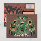 Inheemse Amerikaanse vormgeving Aankondigingskaart (Voorkant / Achterkant)