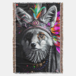 Inheemse Amerikaanse vos kunst Deken