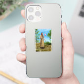 Inheemse Amerikaanse vrouw bos vogel kunst Sticker (Telefoon)
