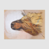 Inheemse Amerikaanse Waterverf Schilder Chinook In Tissuepapier (Voorkant)