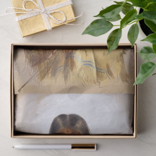 Inheemse Amerikaanse Waterverf Schilder Chinook In Tissuepapier (Geschenk)