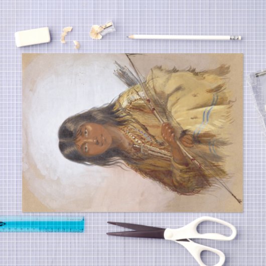 Inheemse Amerikaanse Waterverf Schilder Chinook In Tissuepapier (Craft)