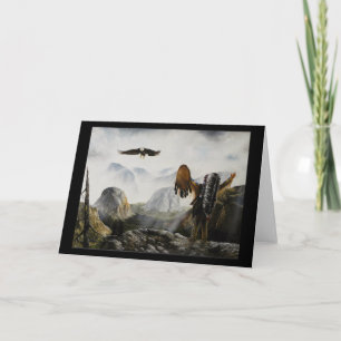 Inheemse Amerikaanse Welkome Vriend Painting~ Feestdagen Kaart