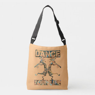 Inheemse Amerikanen Kokopelli - Dance Your Life 1 Crossbody Tas