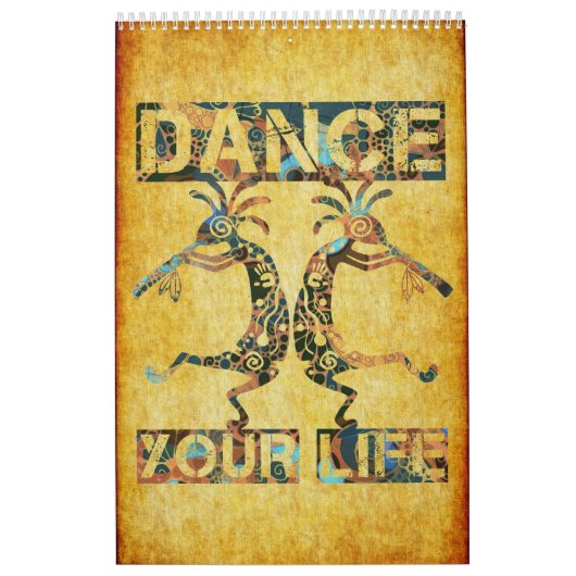 Inheemse Amerikanen Kokopelli - Dance Your Life 1 Kalender (Hoes)