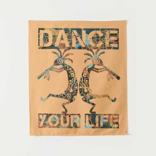 Inheemse Amerikanen Kokopelli - Dance Your Life 1 Wandkleed (Voorkant)