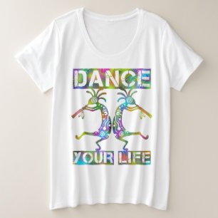Inheemse Amerikanen Kokopelli - Dance Your Life 2 Grote Maat T-shirt