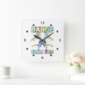 Inheemse Amerikanen Kokopelli - Dance Your Life 2 Vierkante Klok (Huis)