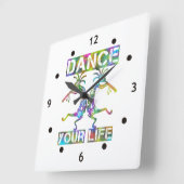 Inheemse Amerikanen Kokopelli - Dance Your Life 2 Vierkante Klok (Hoek)