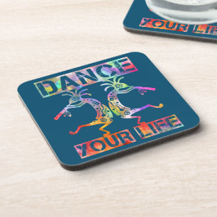 Inheemse Amerikanen Kokopelli - Dance Your Life 3 Bier Onderzetter
