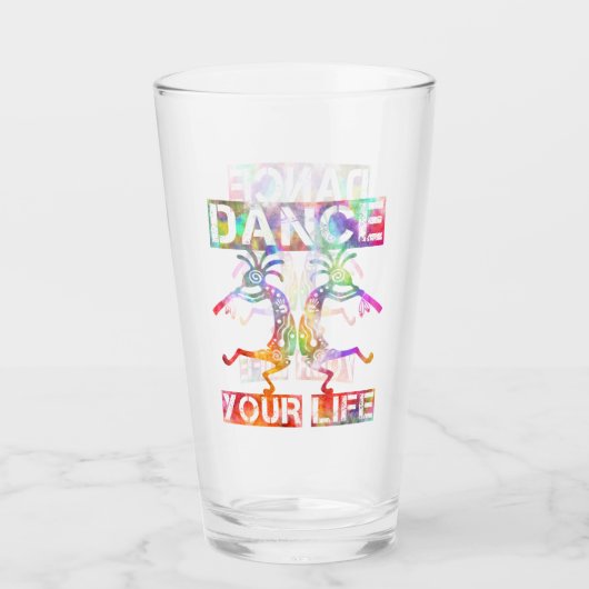 Inheemse Amerikanen Kokopelli - Dance Your Life 3 Glas (Voorkant)