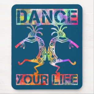 Inheemse Amerikanen Kokopelli - Dance Your Life 3 Muismat